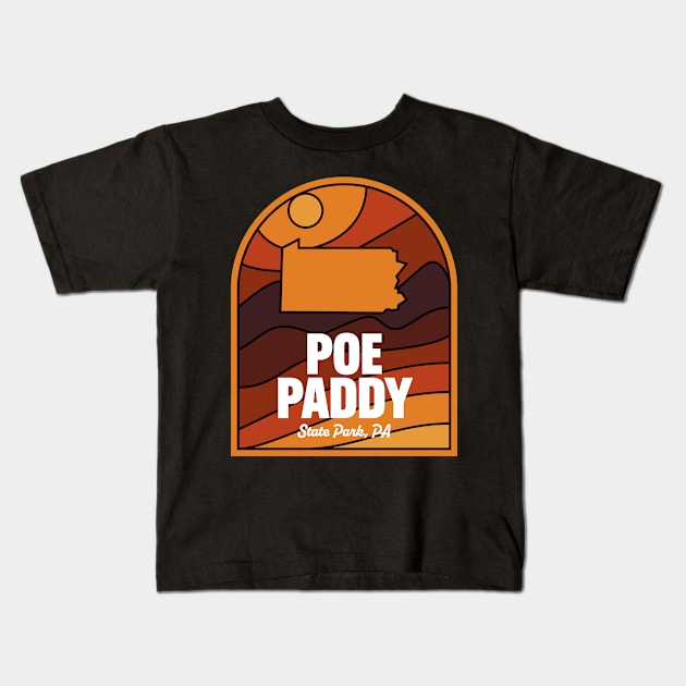 Poe Paddy State Park Pennsylvania Kids T-Shirt by HalpinDesign